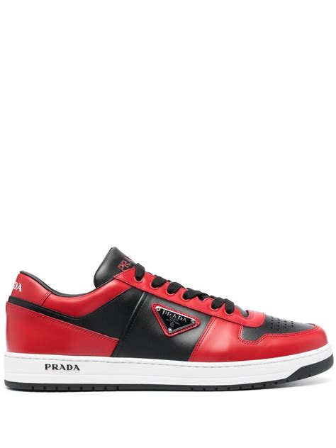 prada logo low top sneaker|prada downtown low top sneakers.